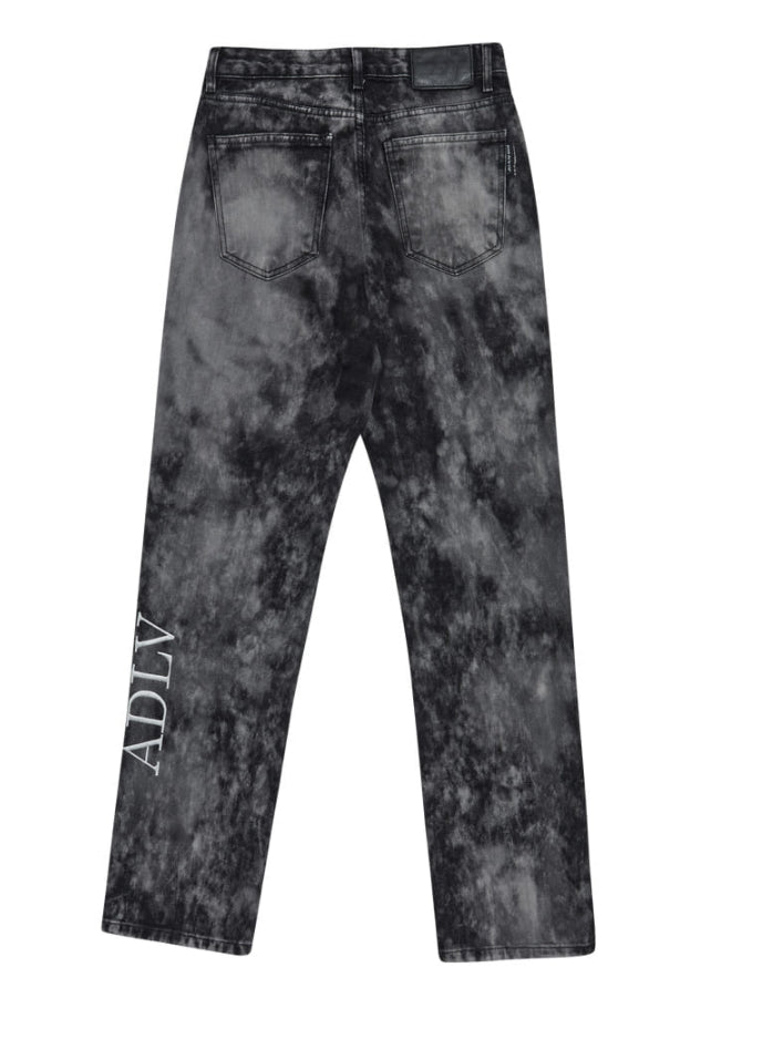 アクメドラビ(acme' de la vie) ADLV TIE-DYE DENIM PANTS FOR MEN BLACK