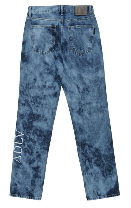 アクメドラビ(acme' de la vie) ADLV TIE-DYE DENIM PANTS FOR MEN BLUE