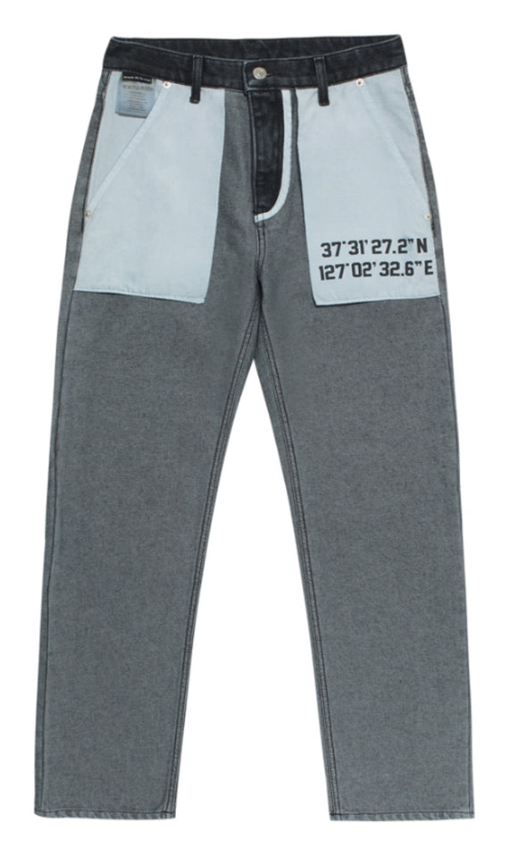 アクメドラビ(acme' de la vie) ADLV REVERSED DENIM PANTS FOR WOMEN BLACK