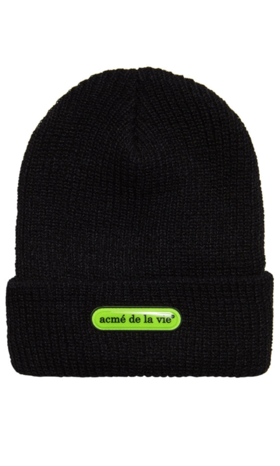 アクメドラビ(acme' de la vie) ADLV EMBO LOGO WAPPEN BEANIE BLACK