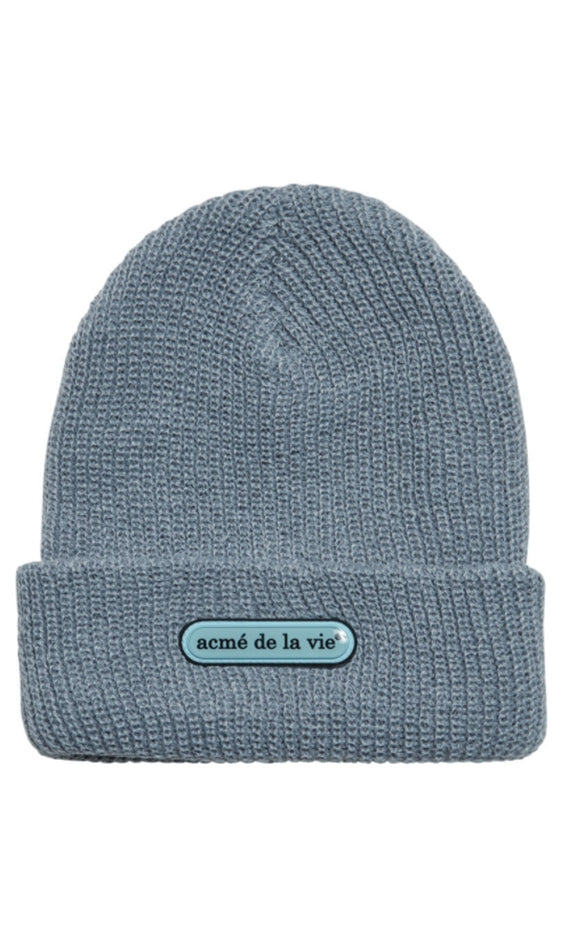 アクメドラビ(acme' de la vie) ADLV EMBO LOGO WAPPEN BEANIE INDIGO BLUE