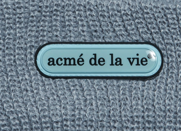 アクメドラビ(acme' de la vie) ADLV EMBO LOGO WAPPEN BEANIE INDIGO BLUE