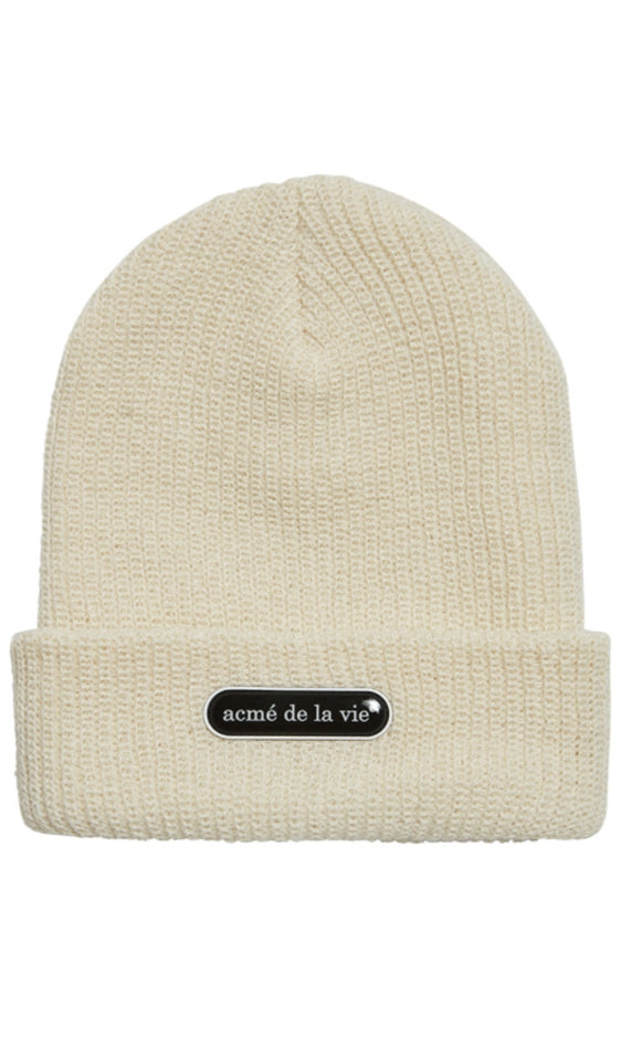 アクメドラビ(acme' de la vie)  ADLV EMBO LOGO WAPPEN BEANIE BEIGE