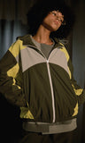 ORDINARY PEOPLE(オーディナリーピープル)  COLOR BLOCK HOODED YELLOW WIND BREAKER