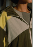 ORDINARY PEOPLE(オーディナリーピープル)  COLOR BLOCK HOODED YELLOW WIND BREAKER