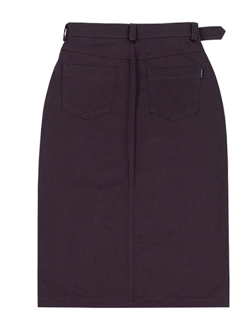 ロマンティッククラウン(ROMANTIC CROWN)   FRONT PLACKET SKIRT_PURPLE