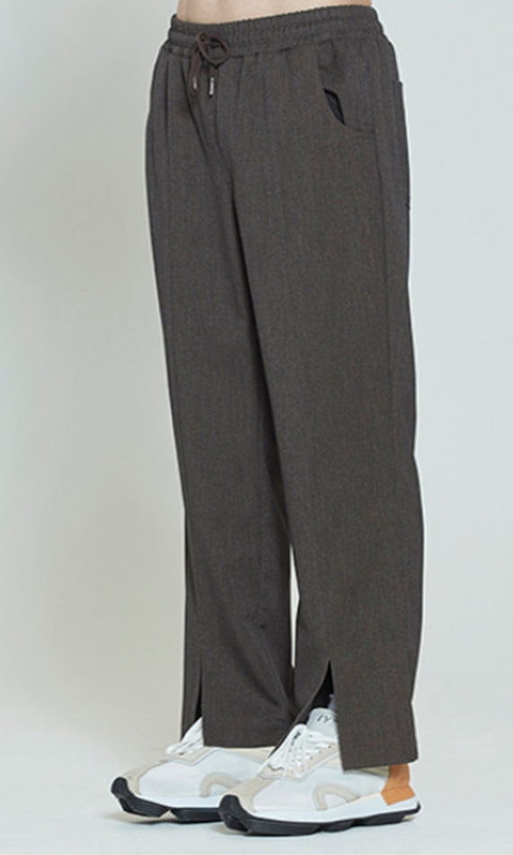 ロマンティッククラウン(ROMANTIC CROWN)   PLACKET EASY SLACKS_BROWN