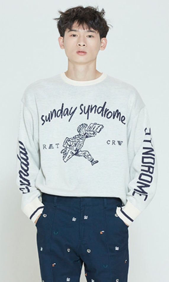 ロマンティッククラウン(ROMANTIC CROWN) SUNDAY NEWS BOY KNITWEAR_OATMEAL