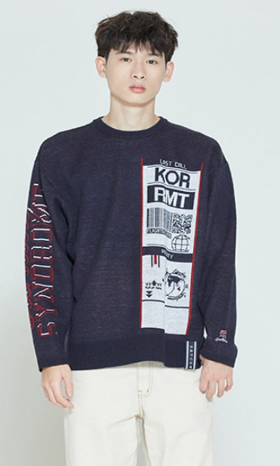 ロマンティッククラウン(ROMANTIC CROWN) LUGGAGE TAG KNITWEAR_NAVY