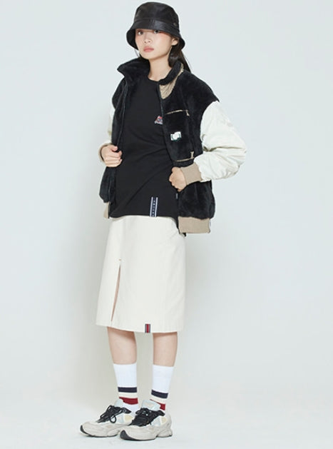 ロマンティッククラウン(ROMANTIC CROWN) COLOR SCHEME FLEECE JACKET_OATMEAL