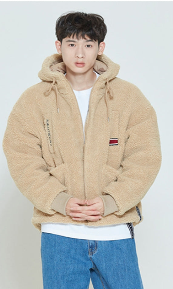 ロマンティッククラウン(ROMANTIC CROWN) HEAVY FLEECE HOODIE PARKA_BEIGE