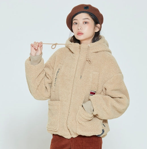 ロマンティッククラウン(ROMANTIC CROWN) HEAVY FLEECE HOODIE PARKA_BEIGE