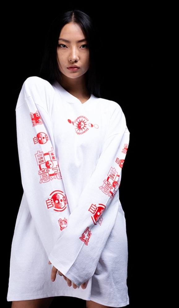 オージーオーディー(OZOD) snake long sleeve_white