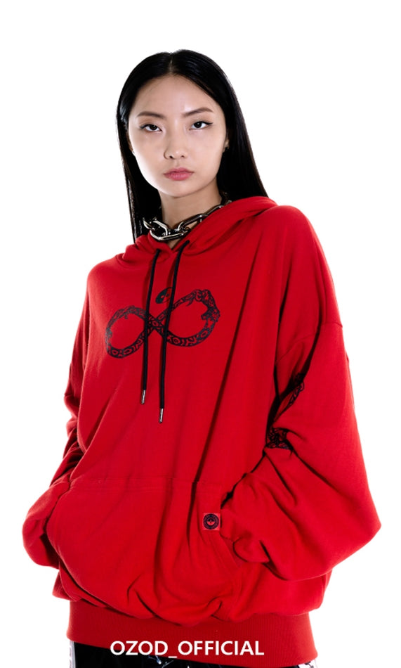 オージーオーディー(OZOD) snake hoody_red
