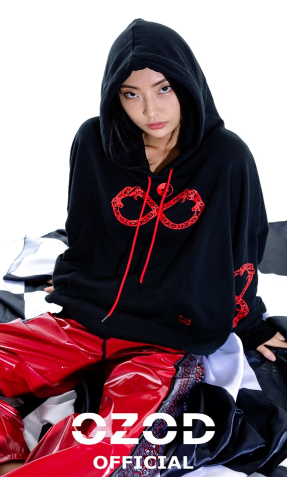 オージーオーディー(OZOD) snake hoody_black