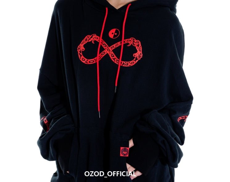 オージーオーディー(OZOD) snake hoody_black