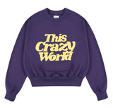 ワンダービジター(WONDER VISITOR) TCW crop sweatshirt [Purple]