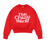 ワンダービジター(WONDER VISITOR)  TCW crop sweatshirt [Red]