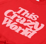 ワンダービジター(WONDER VISITOR)  TCW crop sweatshirt [Red]