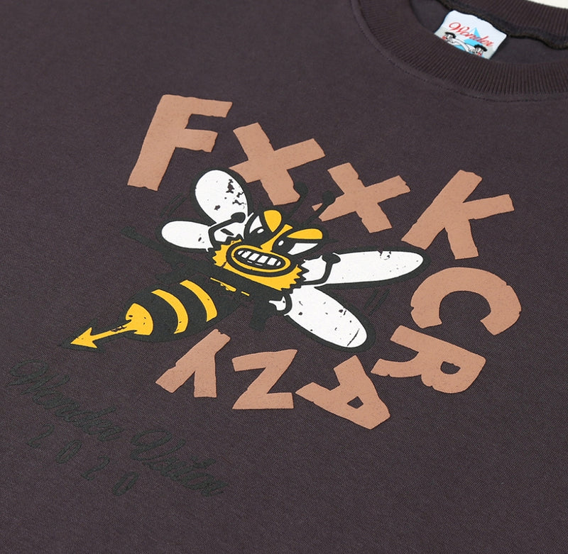원더 비지터(WONDER VISITOR) Mad bee 스웨트셔츠 [Grey]