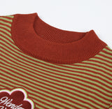 ワンダービジター(WONDER VISITOR)   Stripe Slim Knit [Brown]