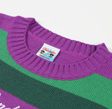 ワンダービジター(WONDER VISITOR)    Logo Triple Stripe Knit