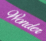 ワンダービジター(WONDER VISITOR)    Logo Triple Stripe Knit
