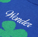 ワンダービジター(WONDER VISITOR)  Flower pattern Jacquard Knit [Blue]