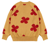 ワンダービジター(WONDER VISITOR)  Flower pattern Jacquard Knit [Beige]