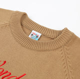 ワンダービジター(WONDER VISITOR)  2020 Signature embroidery Knit [Mocha beige]