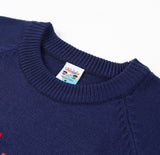 ワンダービジター(WONDER VISITOR)  2020 Signature embroidery Knit [Navy]