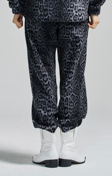 セイントペイン(SAINTPAIN) SP Leopard Fleece Pants-Gray