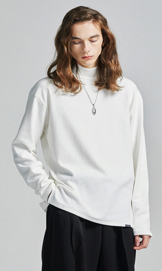 セイントペイン(SAINTPAIN) SP Over Fit MocNeck Sleeve-White