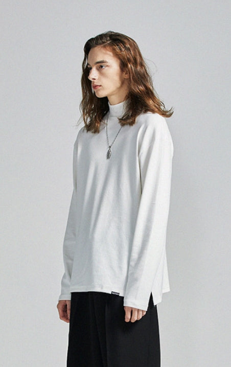 セイントペイン(SAINTPAIN) SP Over Fit MocNeck Sleeve-White