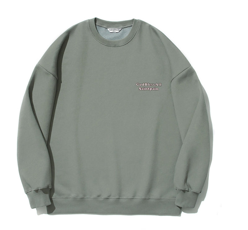 セイントペイン(SAINTPAIN) SP Our Lady Crew Neck-Khaki