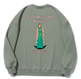 セイントペイン(SAINTPAIN) SP Our Lady Crew Neck-Khaki