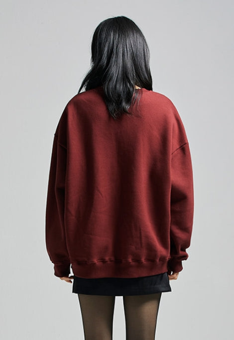 セイントペイン(SAINTPAIN) SP OG Logo Crew Neck-Wine