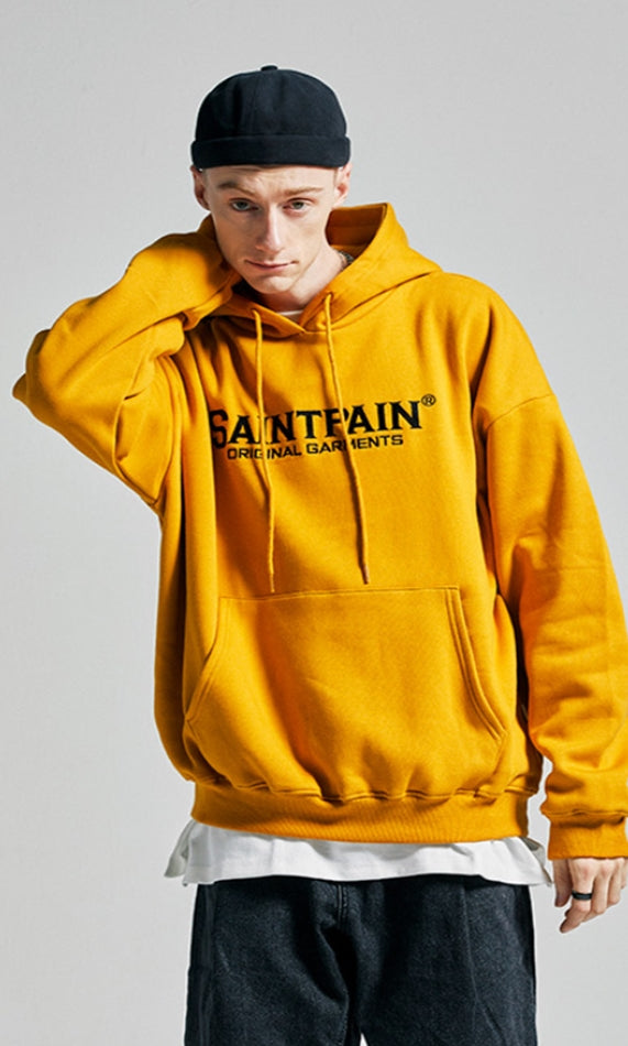 セイントペイン(SAINTPAIN)  SP OG Logo Hood-Mustard
