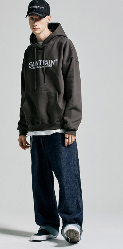 セイントペイン(SAINTPAIN)  SP OG Logo Hood-charcoal