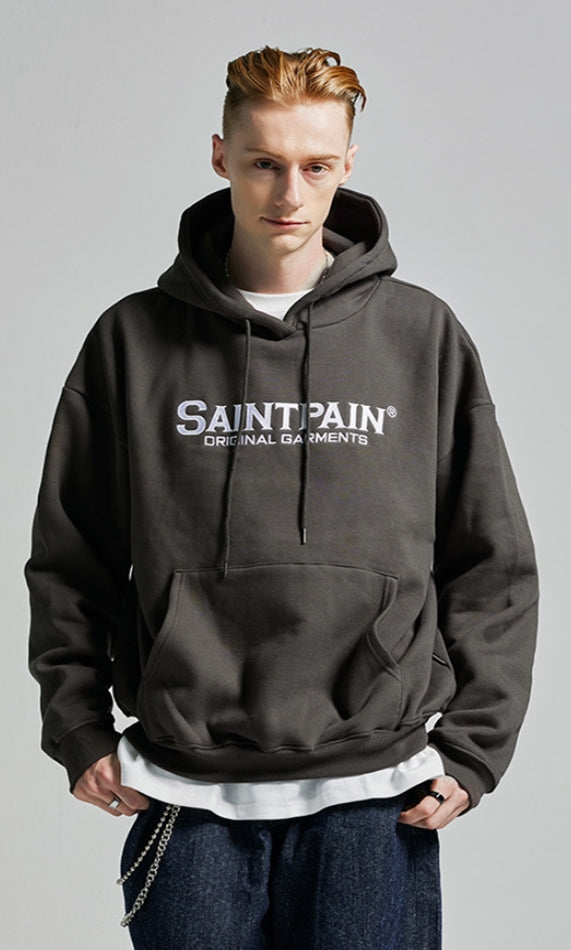 セイントペイン(SAINTPAIN)  SP OG Logo Hood-charcoal