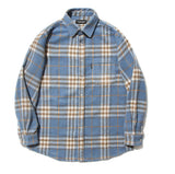 セイントペイン(SAINTPAIN) SP Loose Fit Wide Check Shirts-Blue