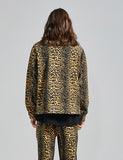 セイントペイン(SAINTPAIN) SP Leopard Fleece Zip Up Jacket-Yellow