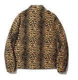 セイントペイン(SAINTPAIN) SP Leopard Fleece Zip Up Jacket-Yellow