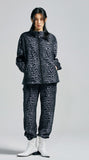 セイントペイン(SAINTPAIN) SP Leopard Fleece Zip Up Jacket-Gray