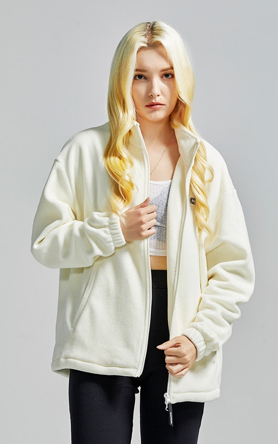 セイントペイン(SAINTPAIN) SP Fleece Zip Up Jacket-White