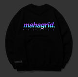 mahagrid (マハグリッド)  RAINBOW REFLECTIVE LOGO CREWNECK [BLACK]