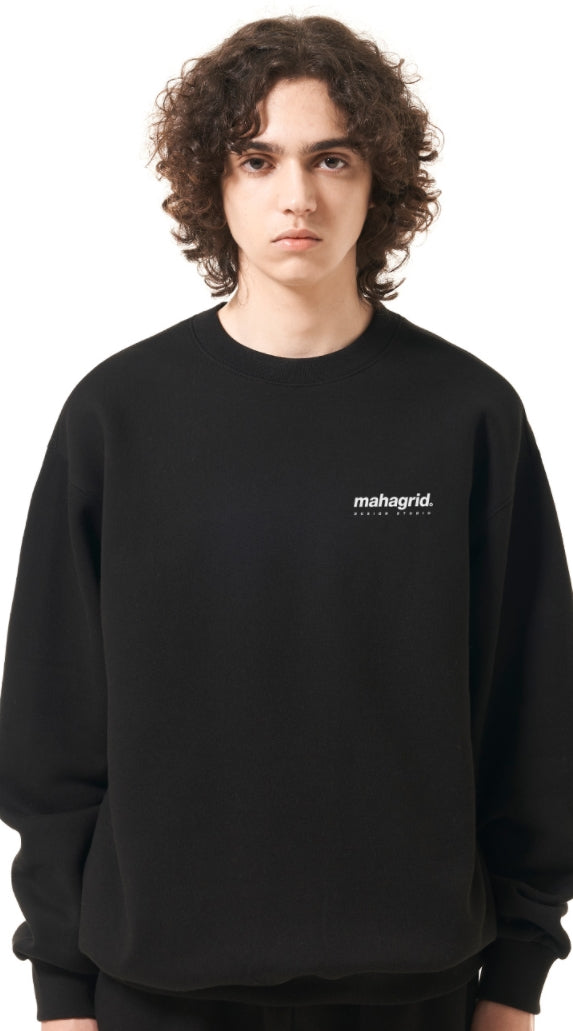 mahagrid (マハグリッド) ORIGIN LOGO CREWNECK [BLACK]