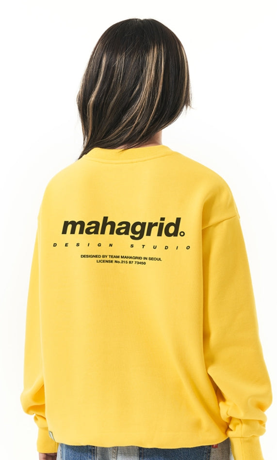 mahagrid (マハグリッド) ORIGIN LOGO CREWNECK [YELLOW]