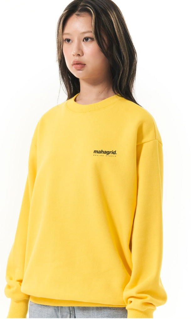 mahagrid (マハグリッド) ORIGIN LOGO CREWNECK [YELLOW]