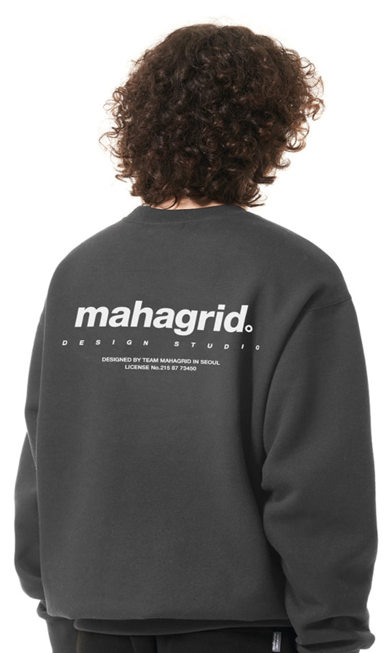 mahagrid (マハグリッド) ORIGIN LOGO CREWNECK [CHARCOAL]